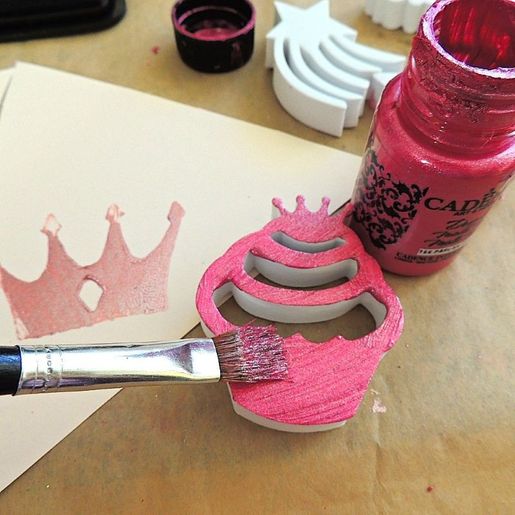 Malovací pěnová razítka Aladine Stampo Paint, 12 ks - Princezny