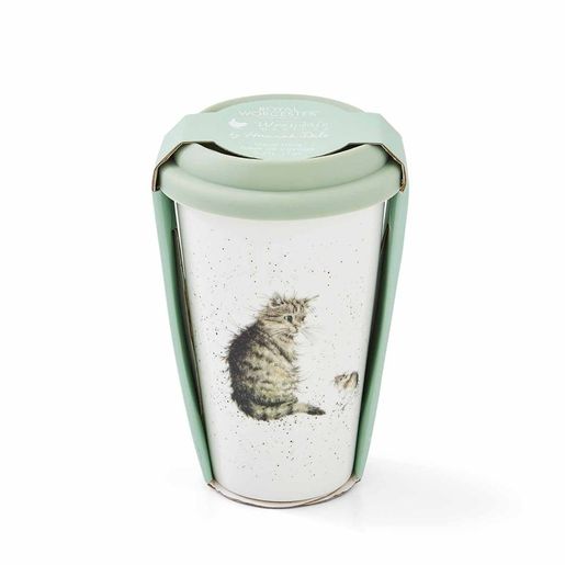 Porcelánový cestovní hrnek Wrendale Designs "Cat and Mouse", 0,31 l - Kočka