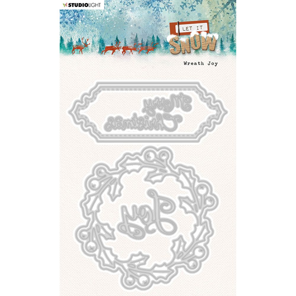 Studio Light Vyřezávací šablony Studio Light "Let It Snow" 6 ks - Vánoční věnec