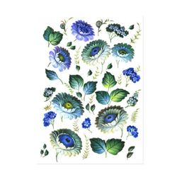 Rýžový papír Cadence - Modré květiny - VYBERTE VELIKOST