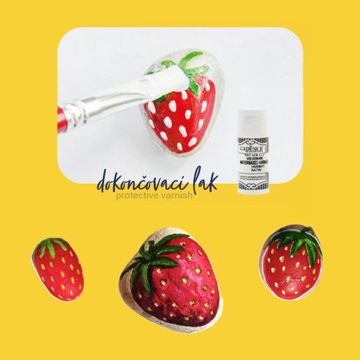 Akrylové barvy Cadence, 25 ml, sada 6 ks a akrylový lak - zářivé