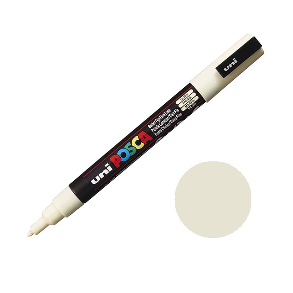 Levně Posca Akrylový fix Posca PC-3M - VYBERTE ODSTÍN - Akrylový fix Posca PC-3M - smetanový