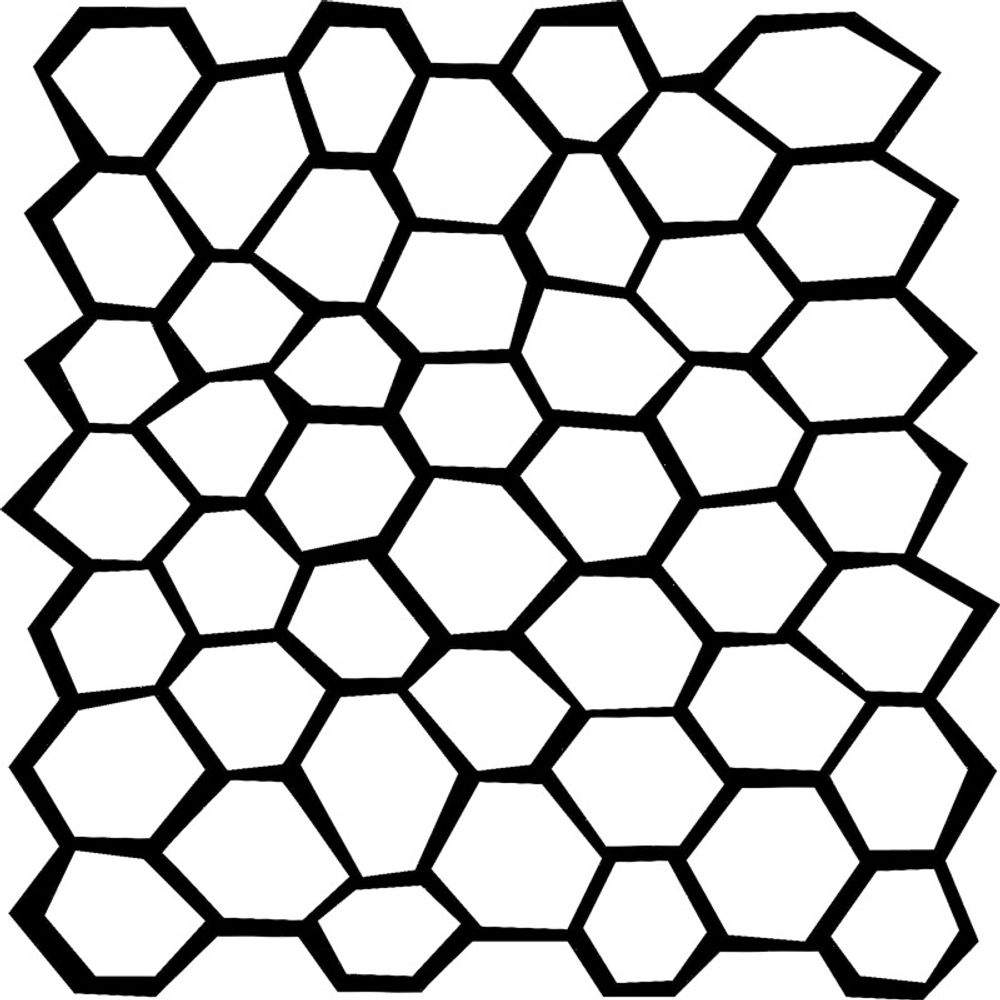 The Crafter´s Workshop Šablona TCW 6"x6" (15,2x15,2 cm) - Wonky Honeycomb