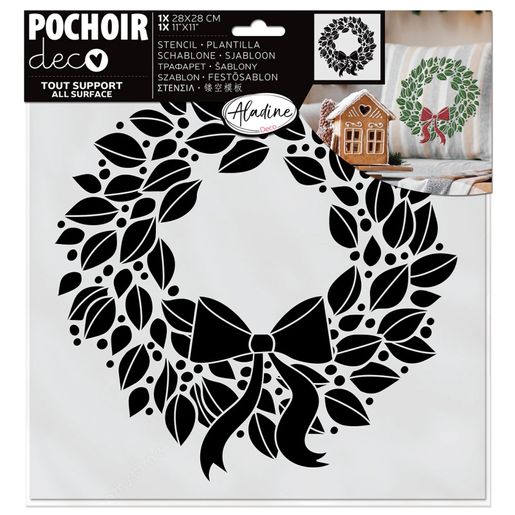 Šablona Aladine, 28x28 cm - Vánoční věnec