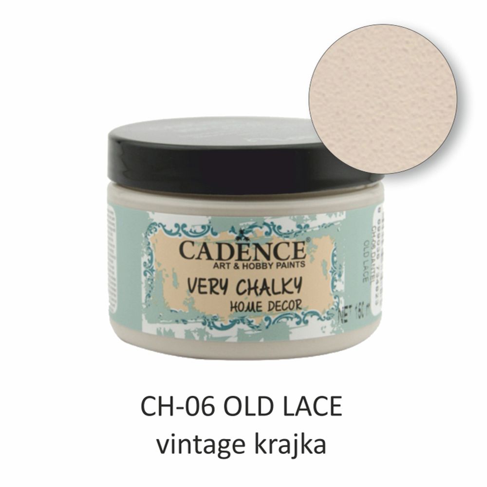 Levně Cadence Křídová barva Cadence Very Chalky, 150 ml - VYBERTE ODSTÍN - Křídová barva Cadence Very Chalky, 150 ml - old lace, vintage krajka