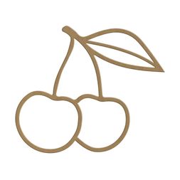 Dřevěný výřez k dekoraci Gomille, 25,7x22 cm - Dvě třešně, obrys