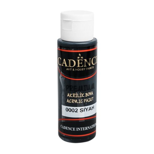 Akrylová barva Cadence Premium, 70 ml - black, černá