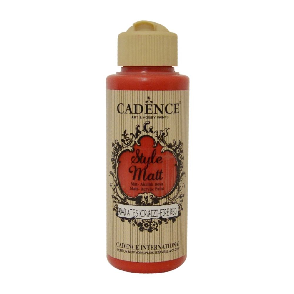 Cadence Matná akrylová barva Cadence Style Matt, 120 ml - VYBERTE ODSTÍN - Matná akrylová barva Cadence Style Matt, 120 ml - fire red, ohnivá červená