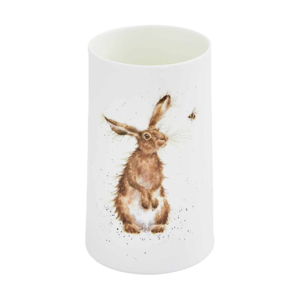 Levně Royal Worcester Porcelánová váza Wrendale Designs "Hare and the Bee", 17 cm - Zajíc a včela