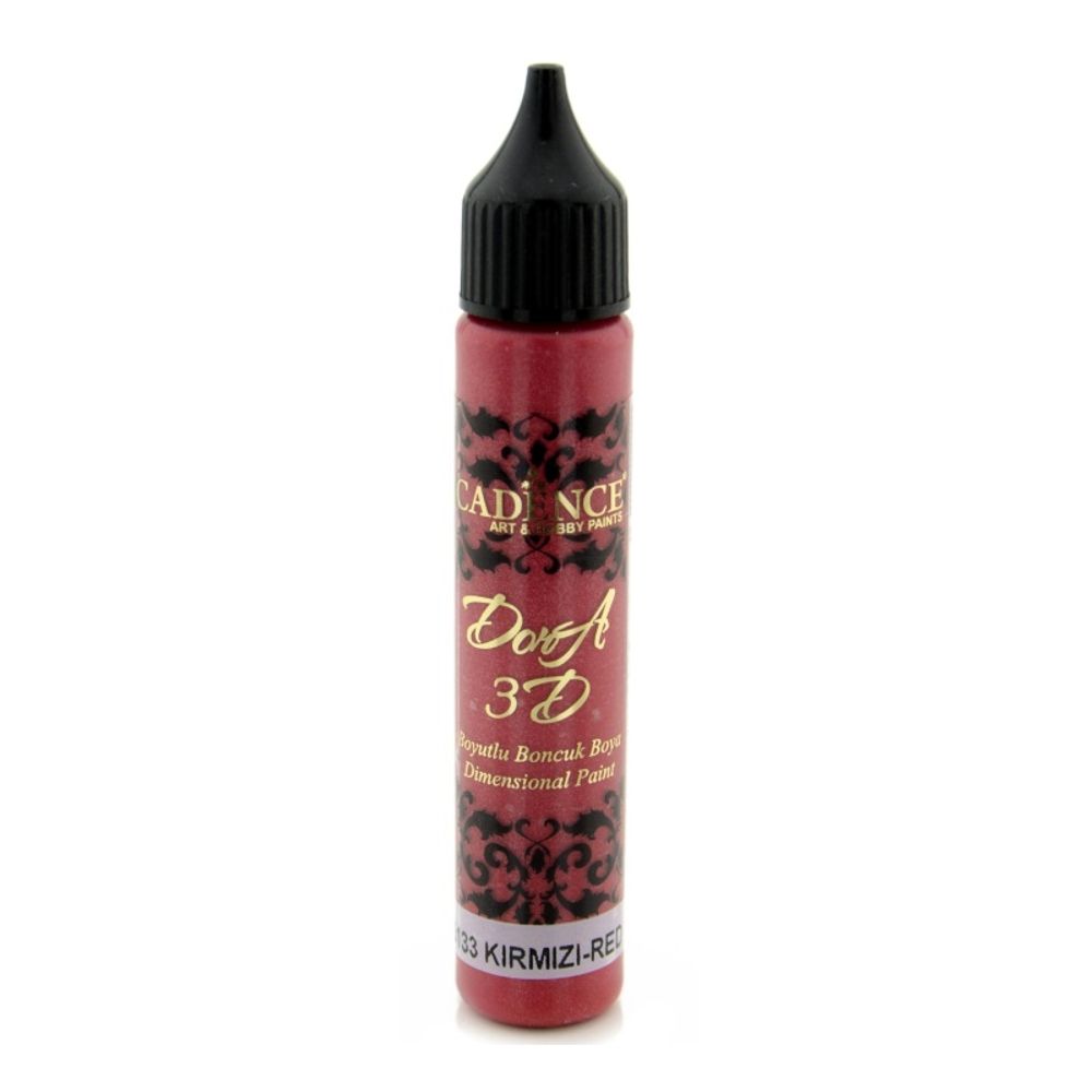 Levně Cadence Metalická kontura Cadence Dora 3D, 25 ml - VYBERTE ODSTÍN - Metalická kontura Cadence Dora 3D, 25 ml - red, červená