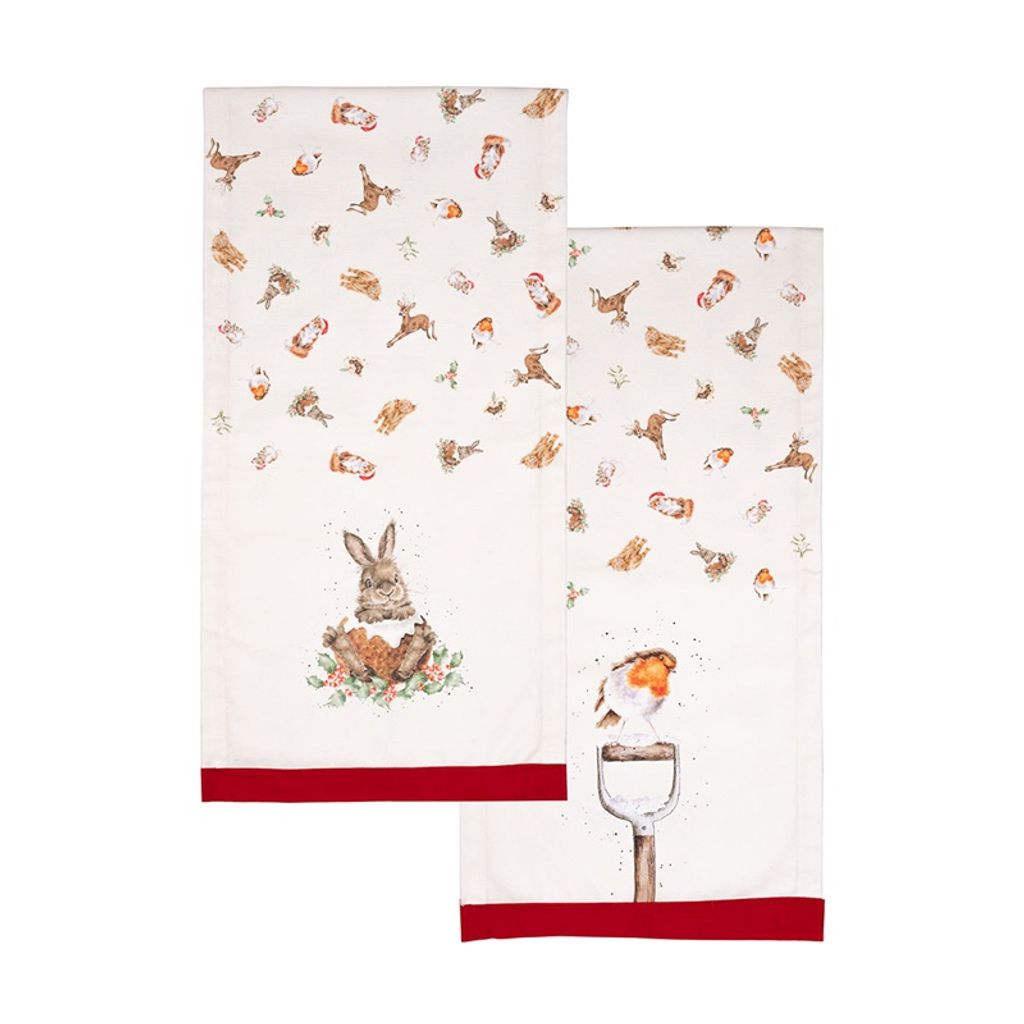 Běhoun na stůl Wrendale Designs "Winter Woodland" - Vánoční zvířátka