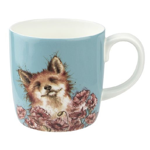 Porcelánový hrnek Wrendale Designs "Poppy Field", 0,4 l - Liška