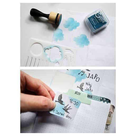 Diářová šablona Aladine, 19x13 cm - Organizace měsíce