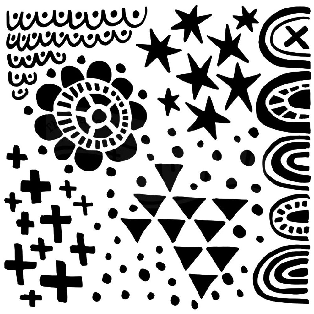 Levně The Crafter´s Workshop Šablona TCW - Positivity - VYBERTE VELIKOST - Šablona TCW 12"x12" (30,5x30,5 cm) - Positivity