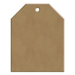 Dřevěný výřez k dekoraci Gomille, závěsný, 6x8 cm - Visačka