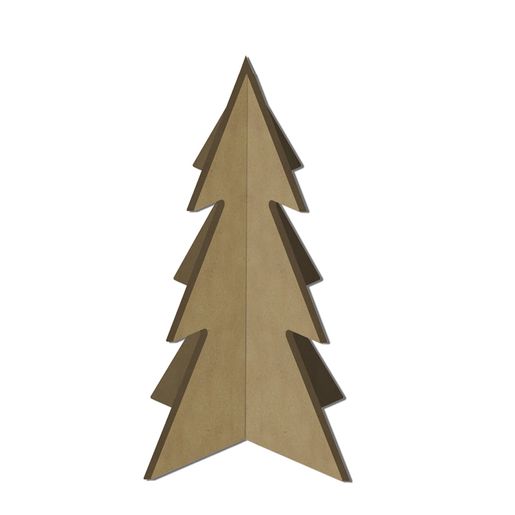 Dřevěný výřez k dekoraci Gomille, 9x12 cm - 3D Vánoční stromeček, malý