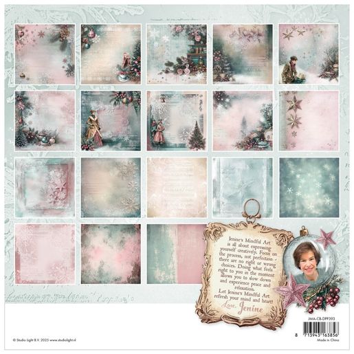 Blok podkladových papírů Studio Light "Christmas Blush", 20,3x20,3 cm, 36 l.