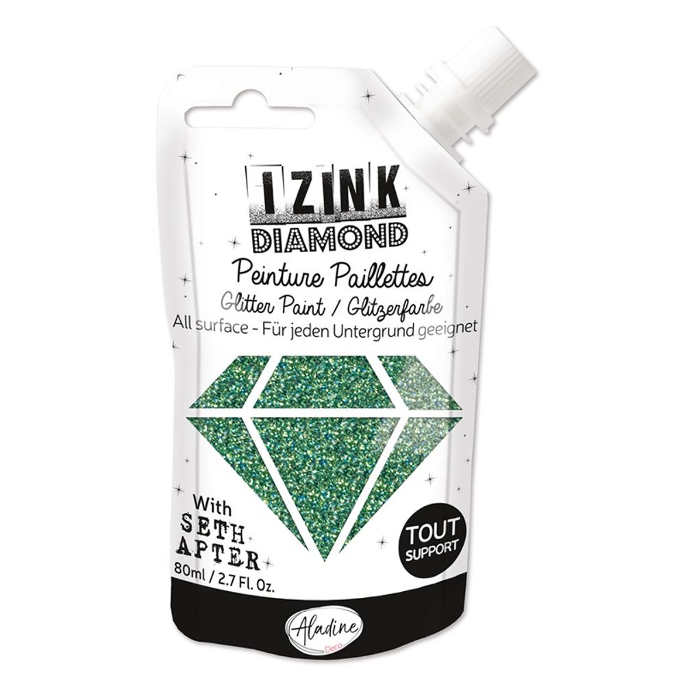 Diamantová barva Aladine IZINK DIAMOND 80 m Aladine IZINK DIAMOND 80 ml - blue azure azurová modrá Aladine