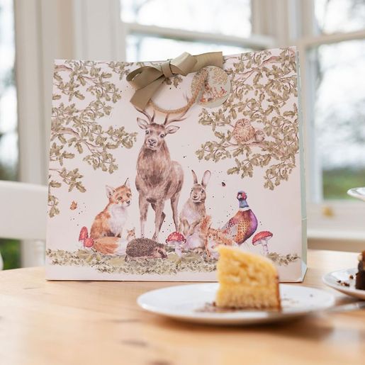 Dárková taška Wrendale Designs "The Woodland Clearing", velká - Lesní zvířata