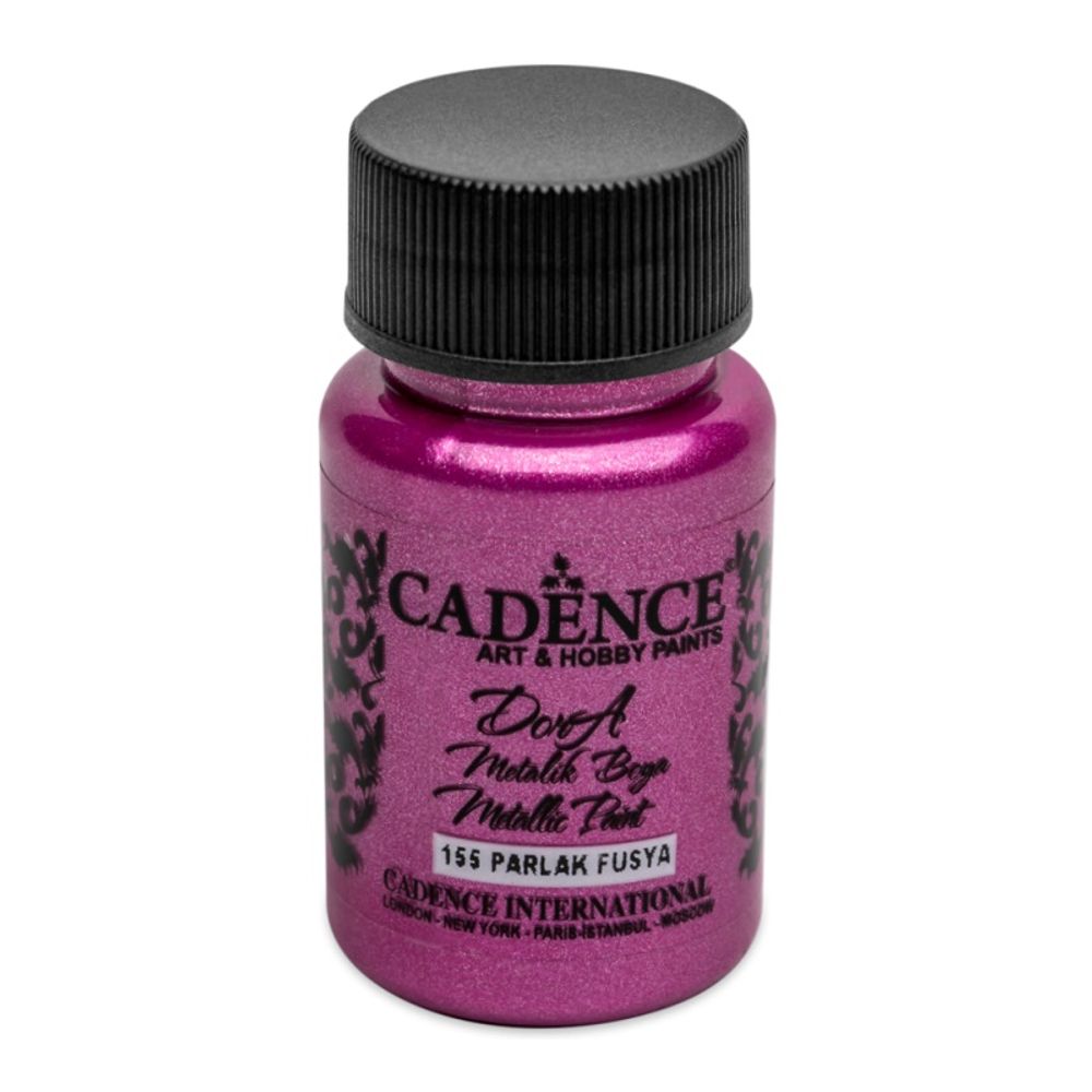 Levně Cadence Metalická akrylová barva Cadence Dora Metallic, 50 ml - VYBERTE ODSTÍN - Metalická akrylová barva Cadence Dora Metallic, 50 ml - bright fuchsia, fuchsiová