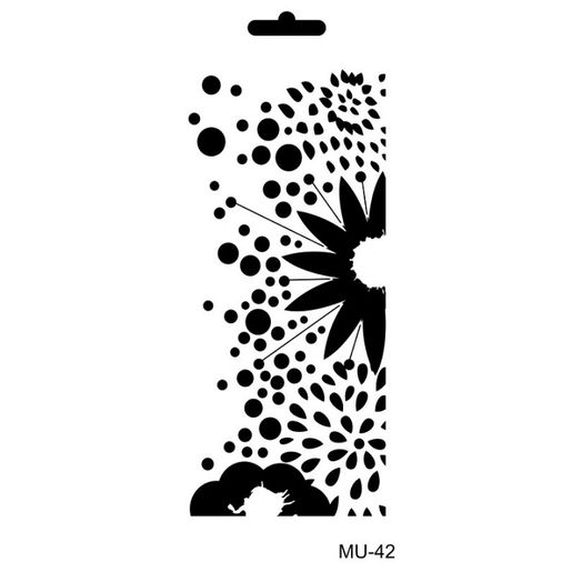 Šablona Cadence, 25x10 cm - kytka s kapkami rosy