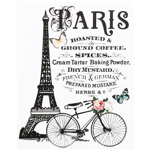 Nažehlovací nálepka, 25x35cm - Pařížské kolo