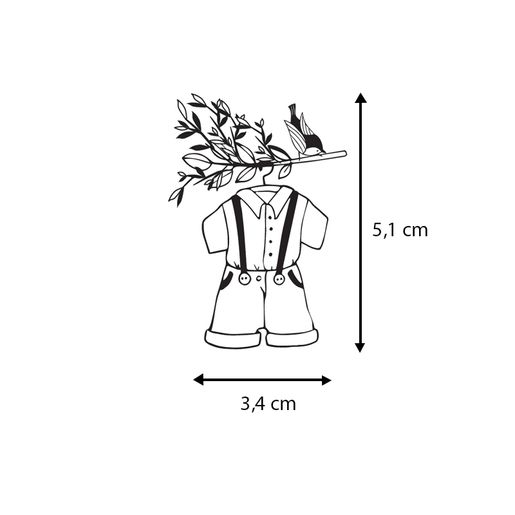 Dřevěné razítko Aladine, velikost D - Chlapecký oblek
