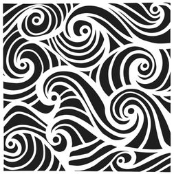Šablona TCW 6"x6" (15,2x15,2 cm) - Swirling Waves