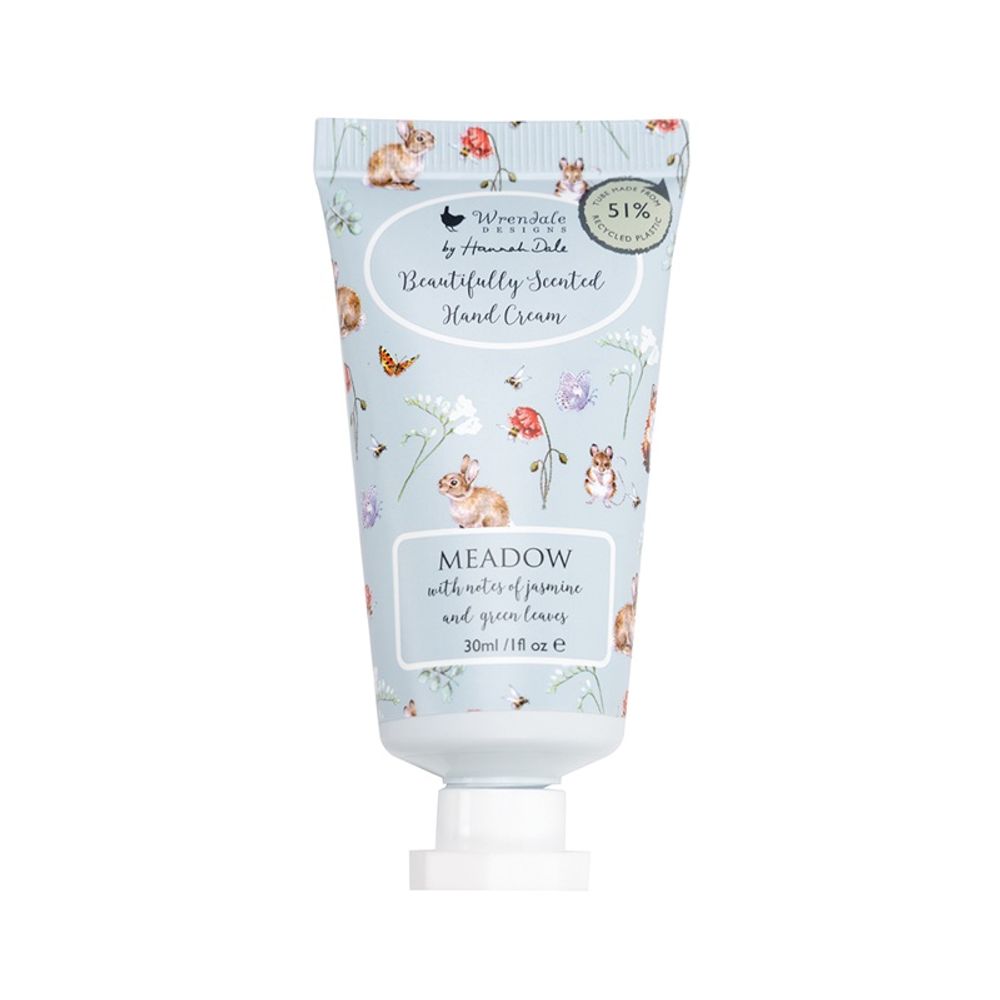 Levně Wrendale Designs Krém na ruce Wrendale Designs "Meadow", 30 ml - Jasmín, zelené lístky