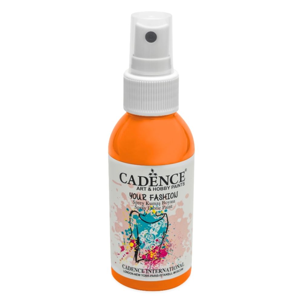 Levně Cadence Barva na textil Cadence Your Fashion, 100 ml - VYBERTE ODSTÍN - Barva na textil ve spreji Cadence Your Fashion, 100 ml - orange, oranžová
