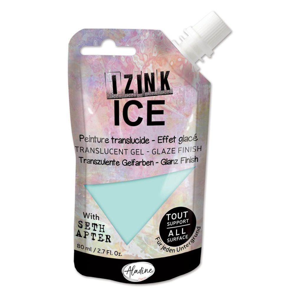Levně Aladine Efektová barva Aladine Izink Ice, 80 ml - VYBERTE ODSTÍN - Efektová barva Aladine Izink Ice, 80 ml - vert d'eau, pastelová zelená