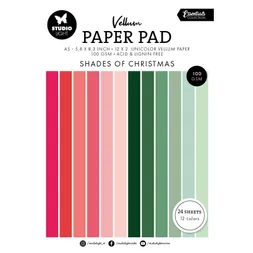 Pergamenové papíry Studio Light, A5, 24 l. - vánoční barvy