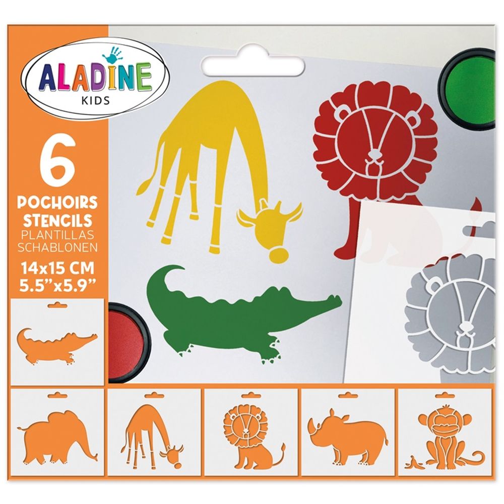 Šablony Aladine, 6 ks - Zoo Aladine