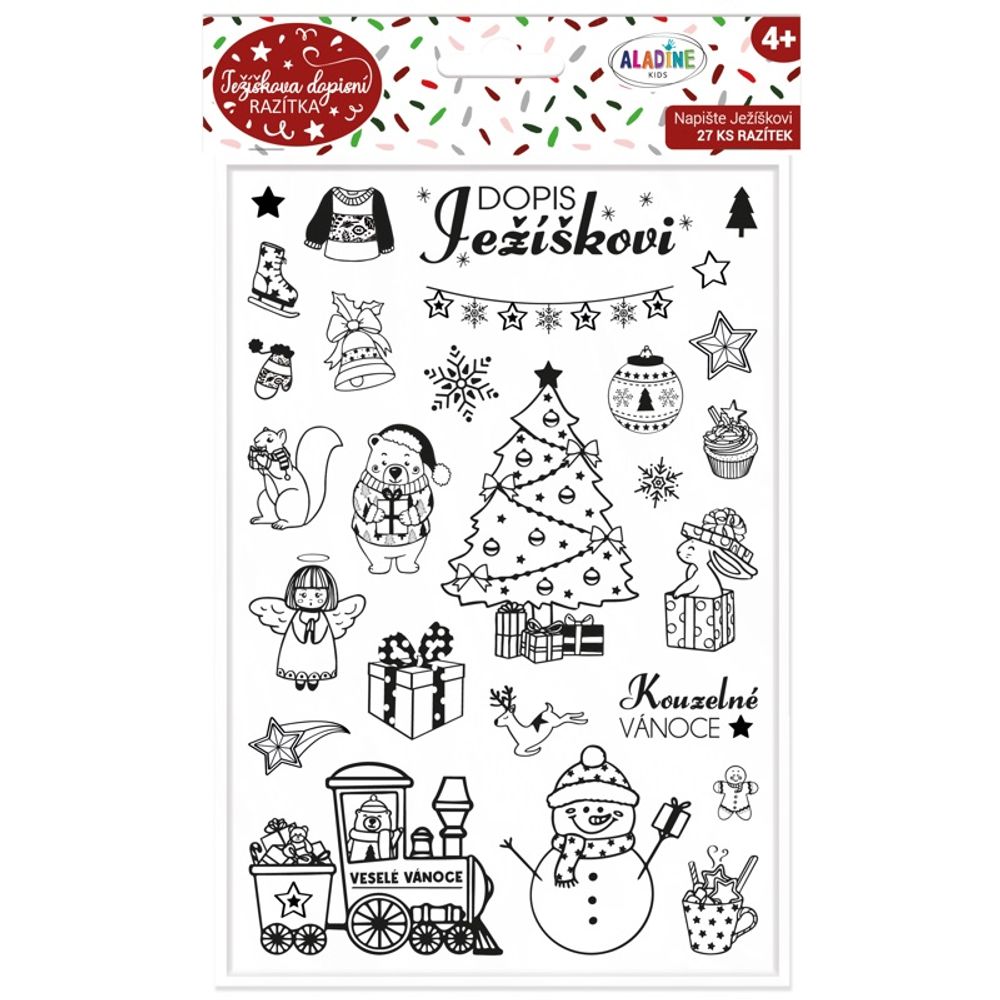 Aladine Razítka Aladine Stampo Christmas, 26 ks - Dopis Ježíškovi