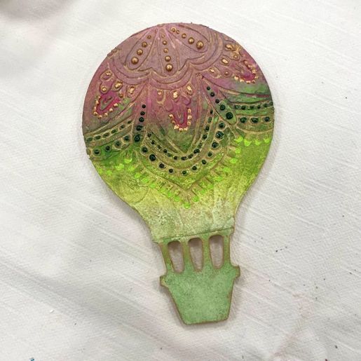 Dřevěný výřez k dekoraci Gomille, 15 cm - Balón