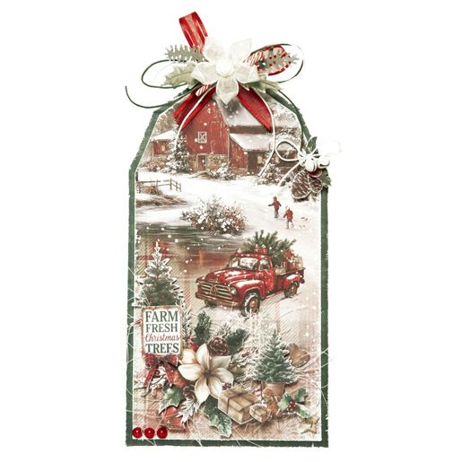 Blok s papírovými výseky Studio Light "Cottage Christmas", A5, 20 l. - Vánoce na chatě