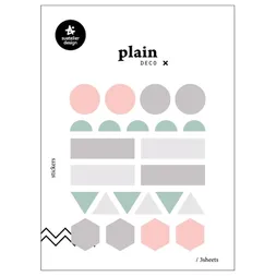 Samolepky Suatelier "Plain. 03", 3 archy - průhledné tvary