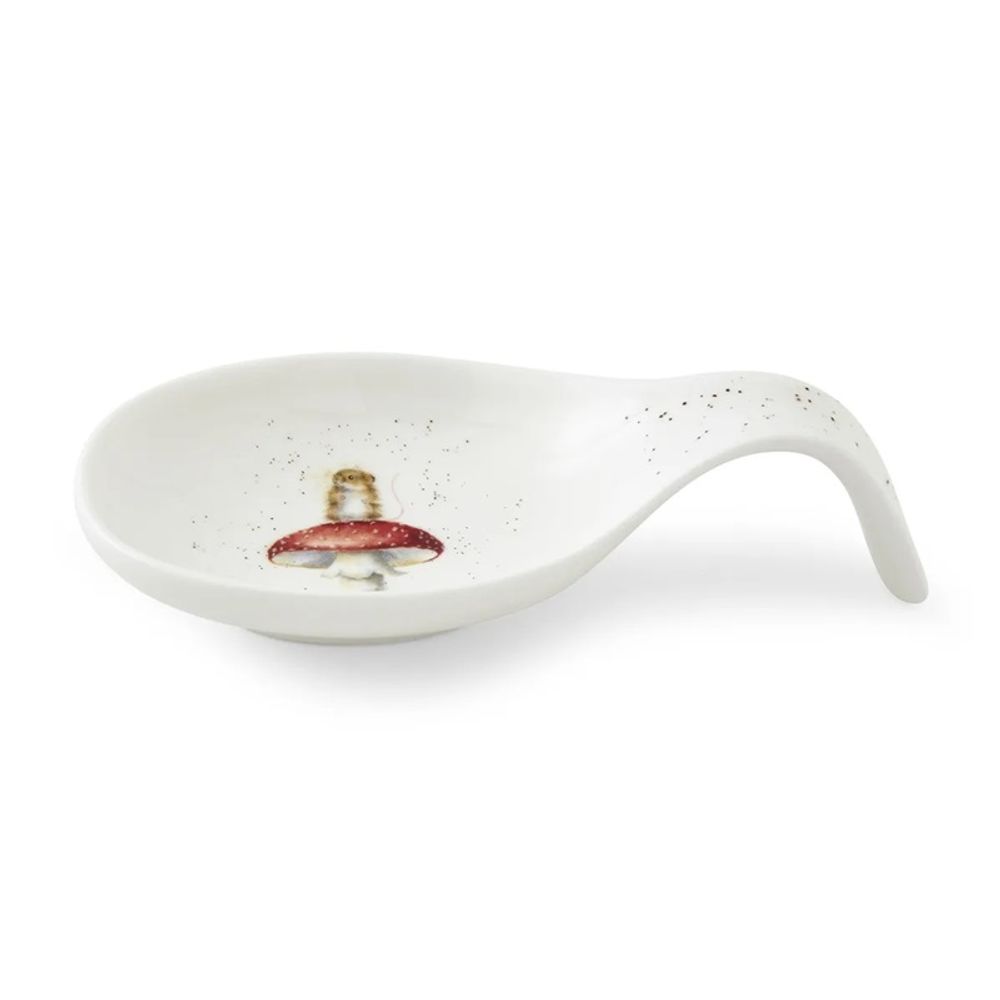 Royal Worcester Porcelánová odkládací lžíce na vařečku Wrendale Designs "He's a Fun-Gi" - Myška