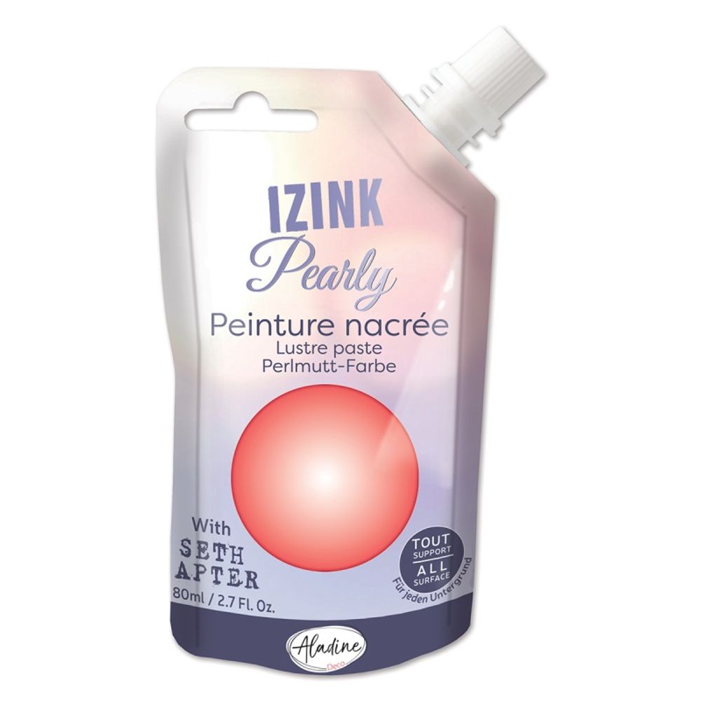 Perleťová barva Aladine Izink Pearly 80 ml - coral crush koralová Aladine