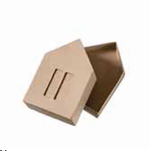 Krabička PappArt z papermaché k dotvoření, 11 x 6 x 16,5 cm - Domeček 4