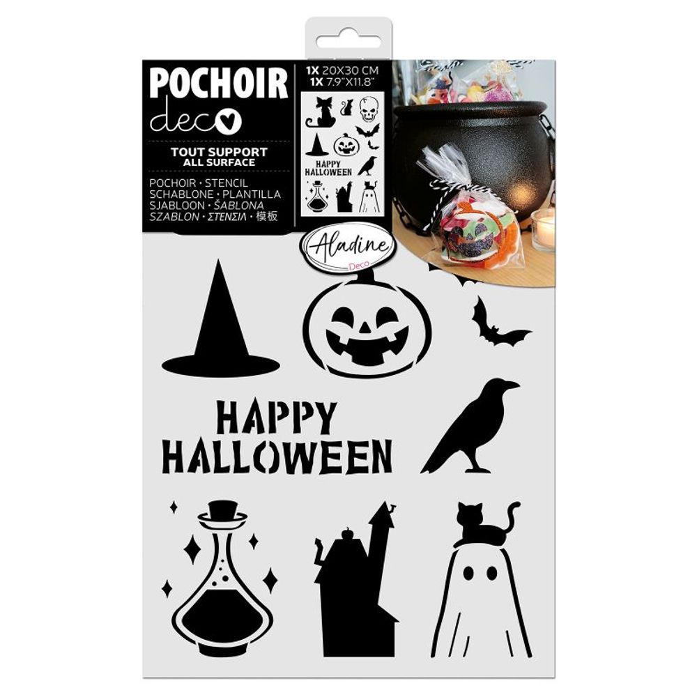 Aladine Šablona Aladine, 20x30 cm - Halloweenské motivy