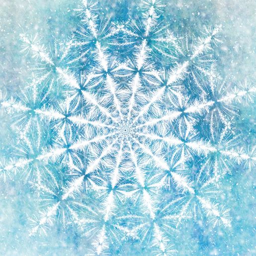Blok vzorovaných papírů "Let it Snow", 15x15 cm, 36 l. - odstíny modré