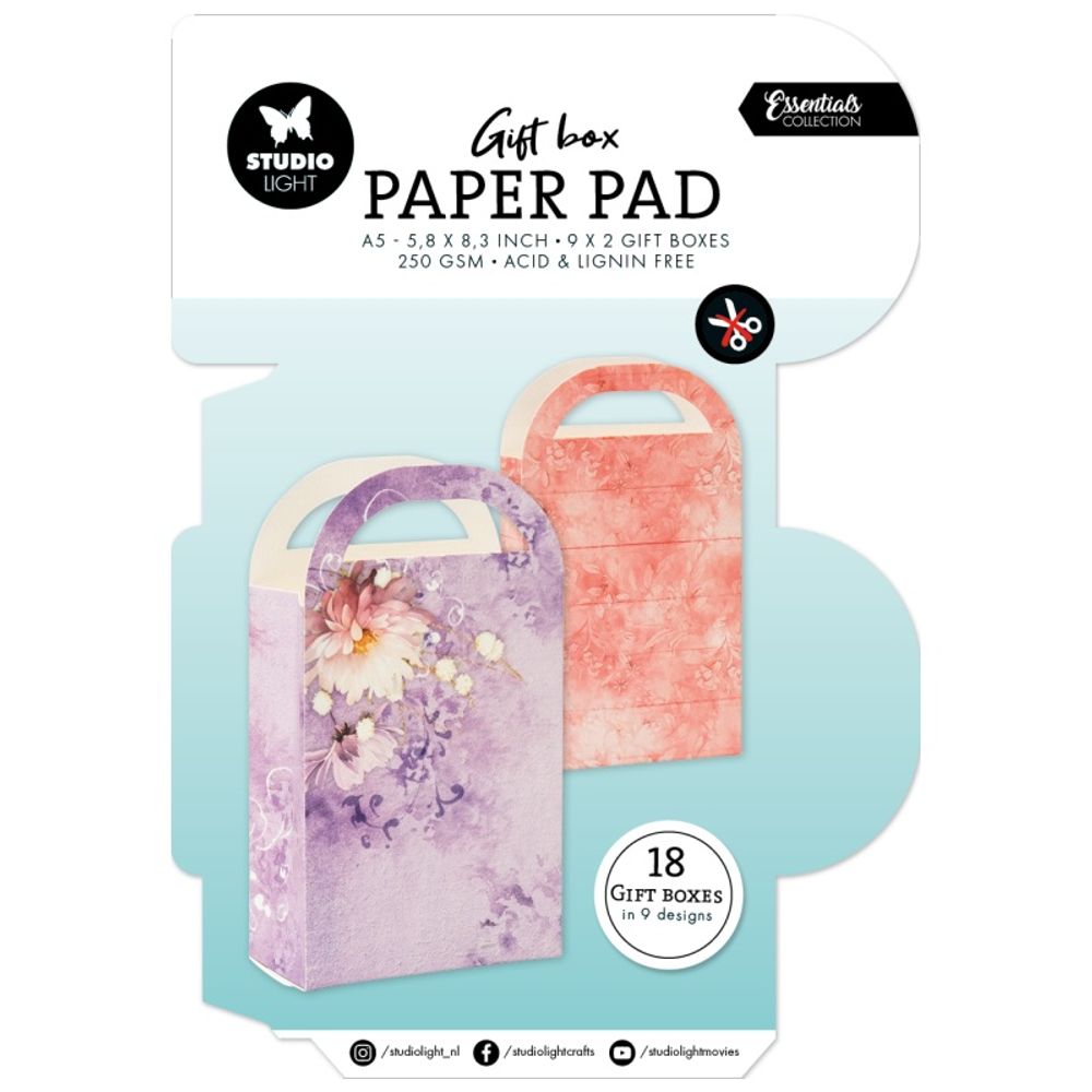 Studio Light DIY Dárkové taštičky Studio Light, A5, 18 l. - Květinové