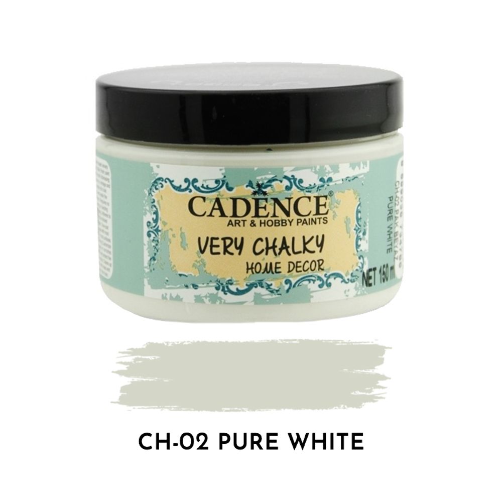 Levně Cadence Křídová barva Cadence Very Chalky, 150 ml - VYBERTE ODSTÍN - Křídová barva Cadence Very Chalky, 150 ml - pure white, čistě bílá