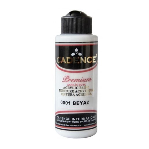 Akrylová barva Cadence Premium, 120 ml - white, bílá