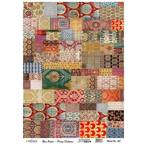 Rýžový papír Cadence - Orientální vzor - VYBERTE VELIKOST
