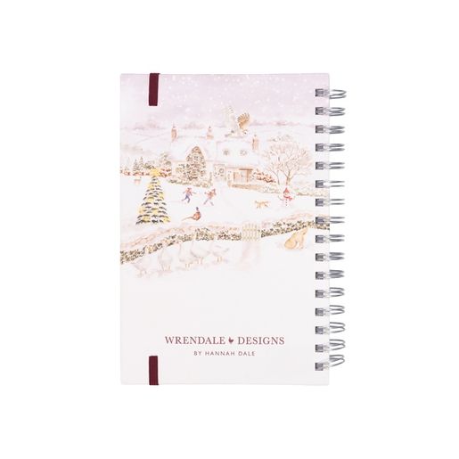 Kroužkový blok Wrendale Designs "Snow Place Like Home", A5, 96 l., linkovaný - Zima