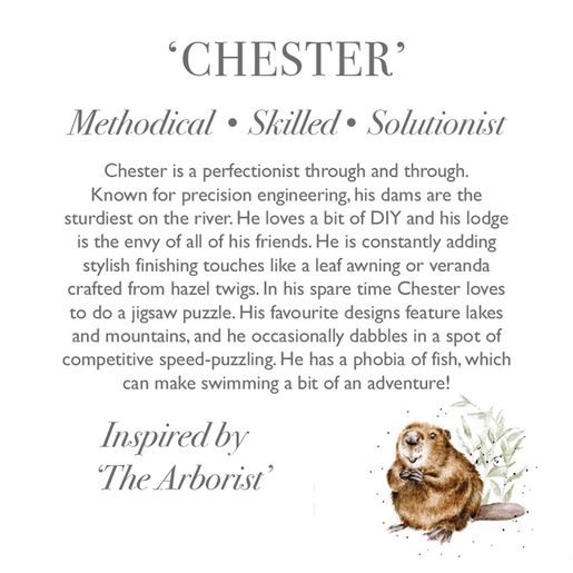 Plyšová hračka Wrendale Designs "Beaver Chester" - Bobr, mládě