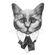 Nažehlovací nálepka, kočka - 21 x 30 cm