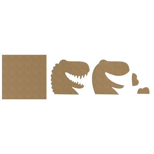 Dřevěný obrázek k dotvoření Aladine - Dinosaurus